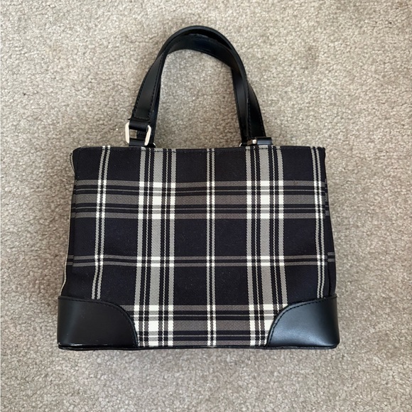 Q&A Handbags - Y2K Plaid Black and White Women's Handbag by Q&A